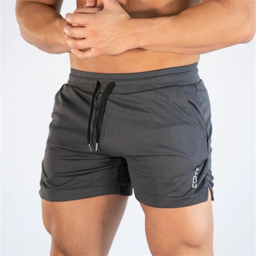 Men Fitness Bodybuilding Shorts Man Summer Gyms Workout Male Breathable Mesh Quick Dry Beach Short Pants Jogger Sportswear