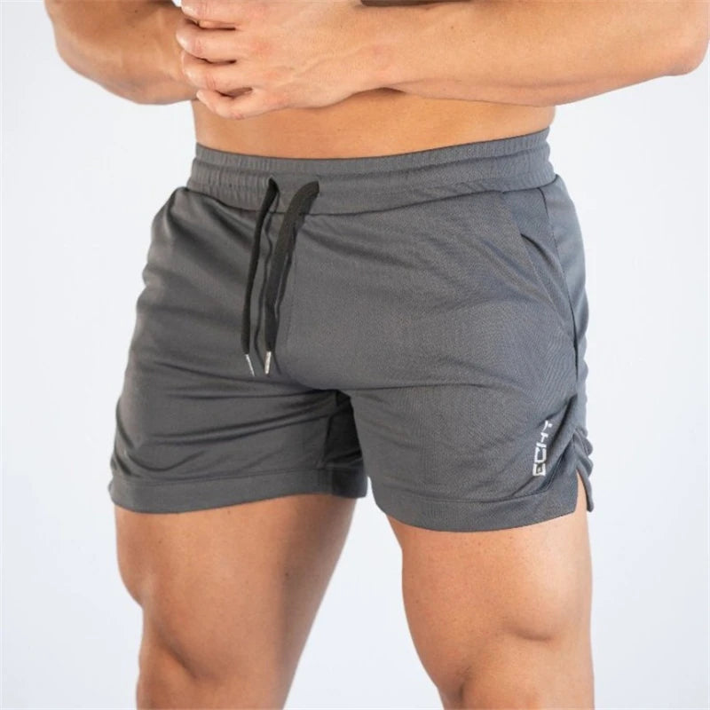 Men Fitness Bodybuilding Shorts Man Summer Gyms Workout Male Breathable Mesh Quick Dry Beach Short Pants Jogger Sportswear